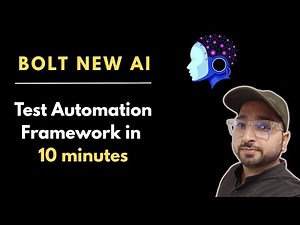 Test Automation Framework Design using Bolt AI | In Less Than 10 minutes