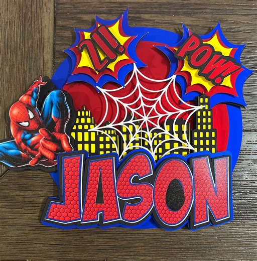 Spider-man Inspired Cake Topper - Etsy