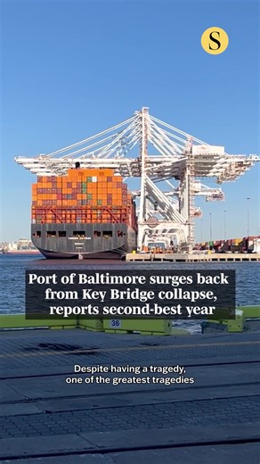 The Port of Baltimore handled 50 million tons of cargo at both its state-owned public and private marine terminals in 2025, officials said, marking its second-best year on record as the port continues to recover from the 2024 collapse of the Francis Scott Key Bridge. Despite the strong showing, port leaders say operations have not fully rebounded from the collapse. The span fell March 26, 2024, after the container ship Dali lost power and struck a support pier, killing six road workers and block