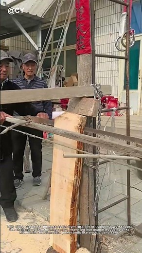 Old School Woodworking: Two Masters Hand-Sawing a Log into Planks 🌾🪚