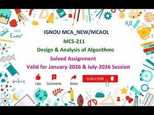 MCS 211 SOLVED ASSIGNMENT | MCS 211 IGNOU Solved Assignment Jan 2026 & July 2026 | MCA_NEW | IGNOU