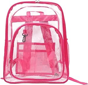 Amazon.com | Adatos clear backpack, Heavy Duty PVC Transparent Backpack, Large Capacity Backpack, clear backpacks for school | Kids' Backpacks