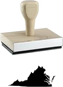 Infusion Virginia State Rubber Stamp, 1 X 2'' Wood Stamp