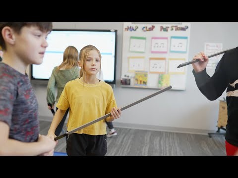 Rosewood Elementary students learn the North Skelton Sword Dance