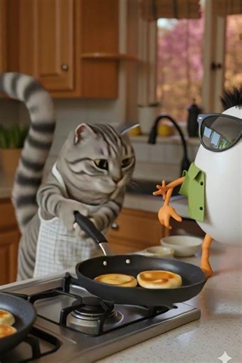 Cat Chef MASTERCLASS 🤯🍳! Shelley watches a Pro...