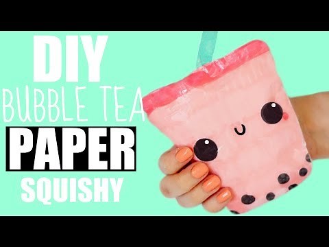HOW TO MAKE A PAPER SQUISHY BUBBLE TEA