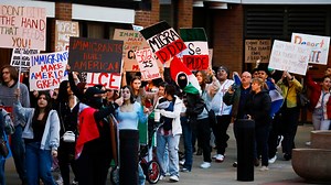 Watch protesters march in downtown Springfield to protest federal immigration crackdown