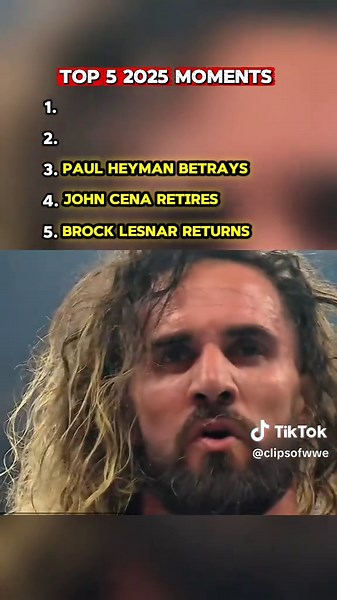 TOP 5 🏆 2025 MOMENTS 🔥 #WRESTLEMANIA #wwetiktok #ROYALRUMBLE | WWE Wrestling