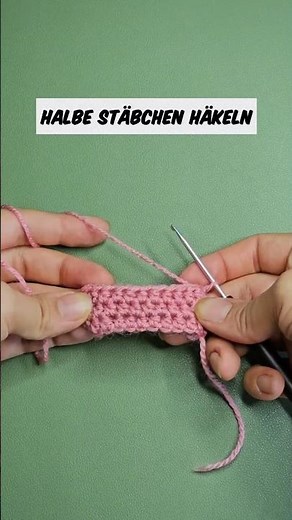 Crochet half double crochet stitches 🧶 It's quick & easy! #crochet #learncrochet