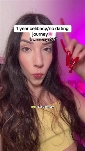 I’m a little behind on my updates lol😭 but here is a 6 month update on my 1 year celibacy/no dating journey🩷 #celibacy #abstinence #4bmovement #singlehood #celibacyjourney