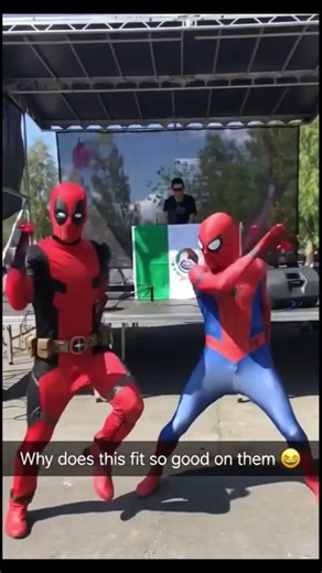 Deadpool vs Spider-Man Dance Battle! 🔥 |Outdoor Stage Performance #spiderman #marvel#shorts#deadpool