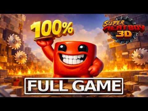 Super Meat Boy 3D - Full Gameplay 100% Walkthrough / No Commentary【FULL GAME】4K Ultra HD