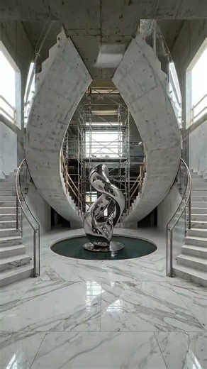 I Built a Tony Stark Style Mansion Entrance!#epoxy#homedesign#relax#interiordesign#viralvideo#stairs