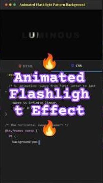Animated Flashlight Effect with CSS | HTML CSS #htmlcssjavascript#coding#webdevelopment#india