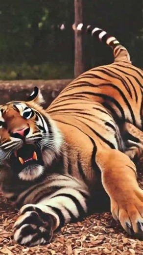 Siberian Tiger Rolling in the Grass 🌿 A Rare Peaceful Moment in the Wild #wildlife #animals #nature