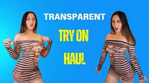 [4K] TRANSPARENT Dress TRY ON Haul with Mirror view - YTboob