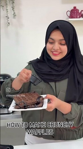 How to make crunchy waffles at home for beginners | chocolate waffles | Nutella waffles | easy