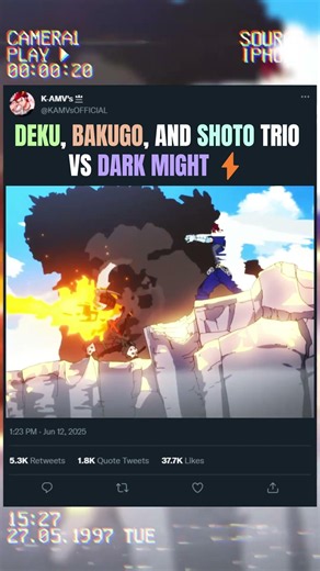 DEKU, BAKUGO, AND SHOTO TRIO VS DARK MIGHT⚡ | #anime #animeedit #myheroacademia
