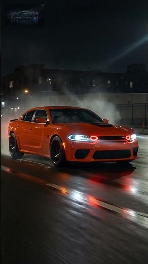 AI Cinematic Dodge Charger SRT Hellcat 🔥 Ultra Realistic Night Drive, Burnout & High-Speed