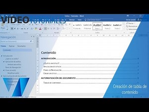 Creación de Tabla de Contenido (Índice) Automática en Ms Word