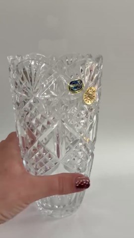 Vintage Bohemia Lead Crystal Vase