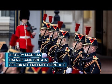 British and French troops swap roles in historic Changing of the Guard ceremonies
