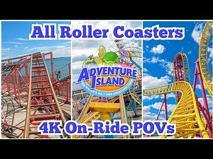 🇬🇧 Adventure Island (UK) - All Roller Coasters 4K On-Ride POVs