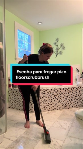 Floor Scrub Brush with Long Handle, 3 in 1 Scrape and Heavy-Duty Stiff Bristle Scrubber Brush for Cleaning Shower Bathroom, Patio, Garage, Kitchen, Wall and Deck, Cleaning Supplies for Home, Essential Items for Home Christmas Gifts. #cleaning #cleanwithme #limpiarlacasa #brush #bathroomcleaning