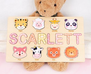 Personalized Gifts for One Year Old Girl, Unique Baby Girl First Birthday Gifts, Toddlers Puzzle, Learning Topy Free Engraving BP063I - Etsy