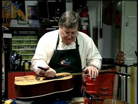 Clips from Replacing the guitar truss rod: instructional guitar building video