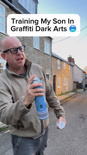 Father & Son Art Fun! #streetart #ice #cars #spraypaints #comedy | The Stencil Shed