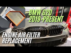 BMW 330i or 330e G20 Body 2019-Present Engine Air Filter Replacement DIY - 430i also! #bmw
