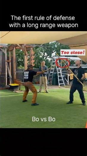 If you have range, use it. And don't forget its advantages. #bo #martialarts #selfdefense
