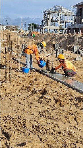 Blinding Concrete Work Before Rebar Installation | Foundation Construction