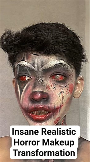 Insane Realistic Horror Makeup Transformation #horrormakeup #talhazulfiqar #sfxmakeup #viralmakeup