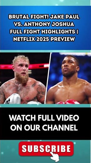 Jake Paul vs Anthony Joshua Turns BRUTAL — Complete Fight Highlights | 2025 Netflix Sneak Peek3