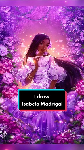 Isabela Madrigal Drawing Process | Step by Step Tutorial | Encanto Art
