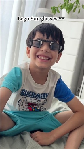 Lego fan kid makes Lego sunglasses 🕶️💯🫰 #legofriends #legocreator #lego #legoyoutube #legoboost