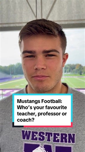 Mustangs Football lets us know who their favourite teacher, professor or coach is! Thank you teachers, professors and coaches for inspiring us everyday! Credit: Western Education #football #mustangsfootball #westerneducation #western #mustangs #westernmustangs #fyp #trending #college #universitystudents #westernuniversity #runwithus