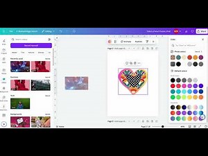 Heart Frame template for Canva and Bonus Digital Paper
