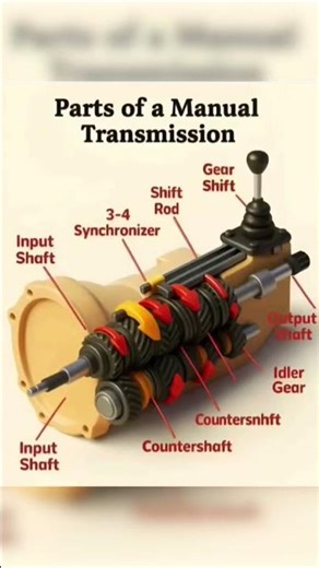 Manual Transmission – Parts & Functions (from the image)Gear Shift (Lever):