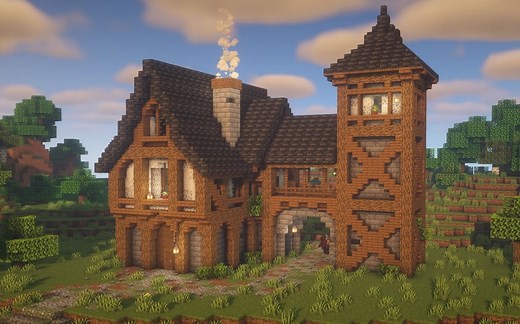 【Minecraft】如何建造中世纪酒馆教程（建筑篇）（BigTonyMC）