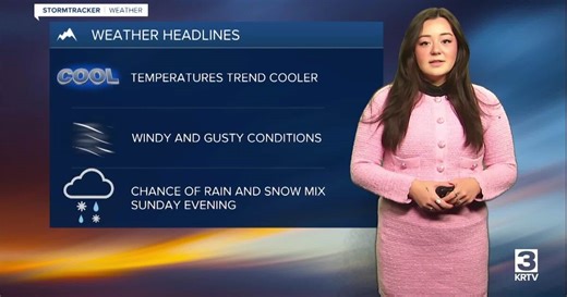 Cool, windy, chance of precipitation