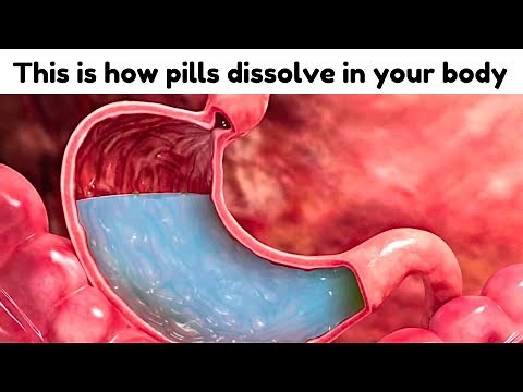This is how pills 💊 dissolve in your Stomach ! Animated Short Video