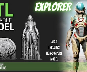 ArtStation - STL Printable Model Files: Female Explorer | Resources