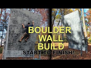 Backyard boulder wall build