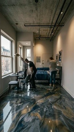 Dusty Studio Apartment to Dream Floor 🤯#shorts #animation