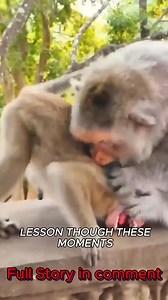 In the wild, mother monkeys use physical gestures, such as tapping or swatting, to teach their babies important lessons about boundaries and survival. 🐒 #baby #NewsUpdate #monkey #Very #reels #Leo #newborn #cute #milkyway #crying | Cute monkey family