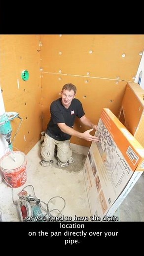 Schluter system for offset shower drains #shorts #Youtubeshorts #diy