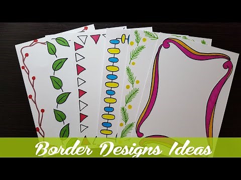Easy | Border designs on paper | border designs | project work designs | borders for projects